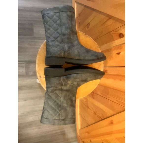 WOMEN'S ROCKET DOG BOOTS SIZE 7 Marble Gray Quilted Vegan w/ Side Zippers - Picture 5 of 6
